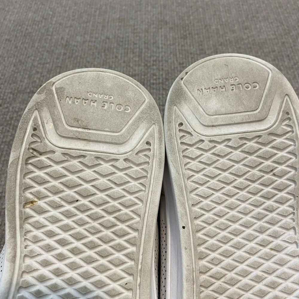 Cole Haan Grand Shoes Mens Size 11 White Leather Casual Comfort Sneakers C33987